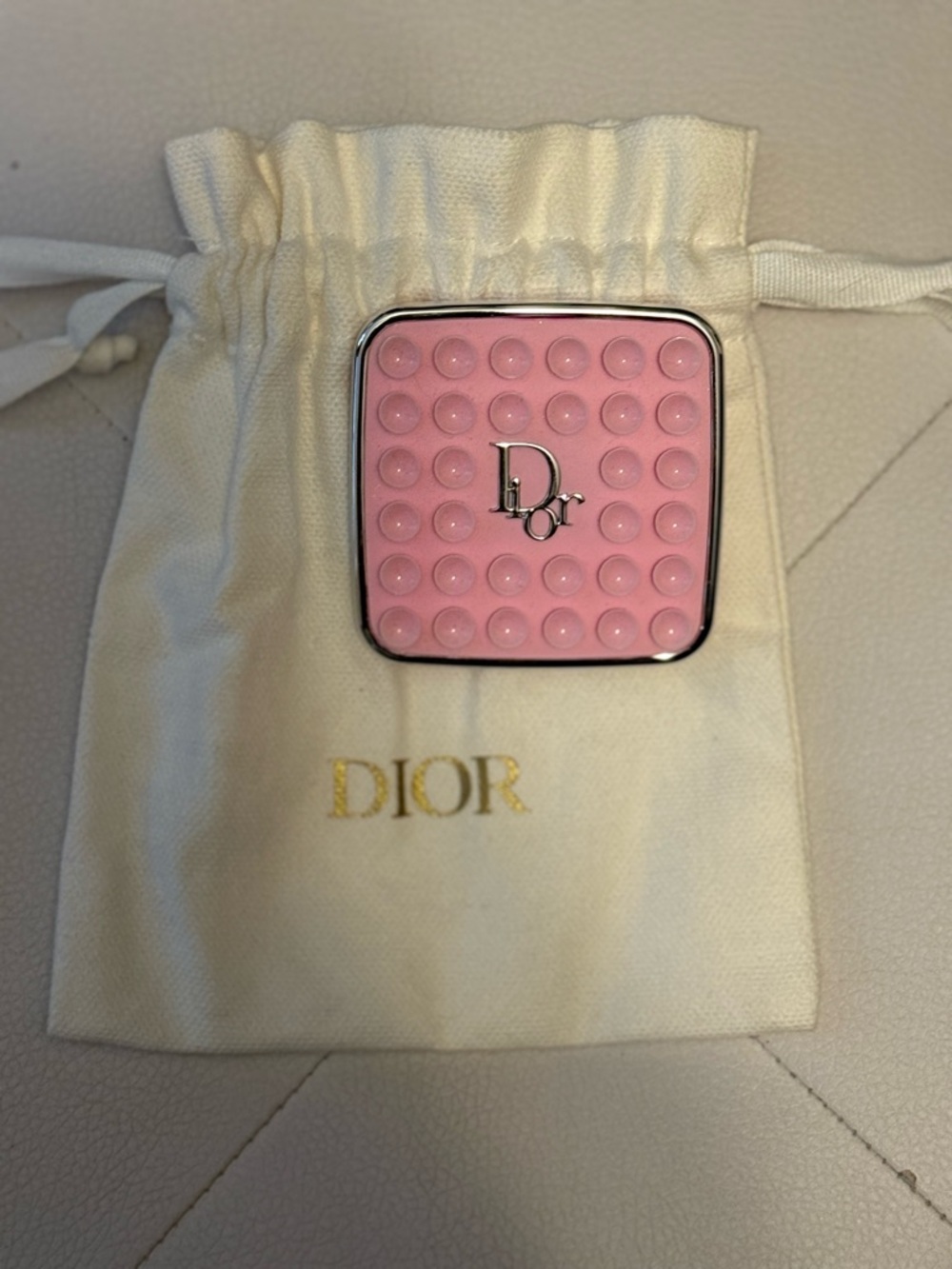Dior Pink Embossed Bubble Logo Phone Case